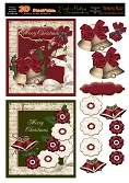 OCT 016 Merry Christmas Traditional cards -2 card sheet